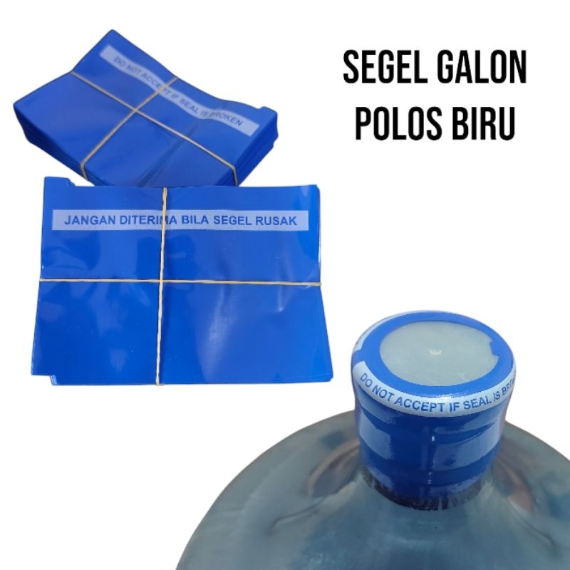 Segel Galon Polos Biru 200 Pcs - Grosir Segel Galon