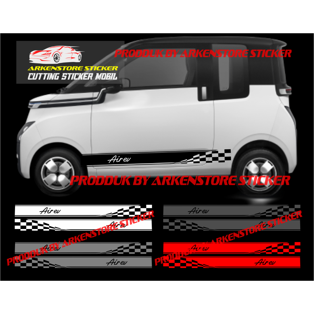 Cutting sticker mobil air ev sticker list samping mobil air ev