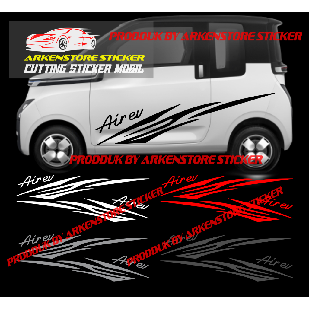 Sticker air ev terbaru cutting stiker sticker mobil wuling air ev