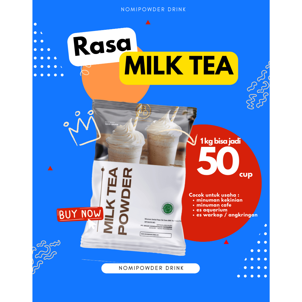 

Bubuk Minuman Premium MILK TEA - Jakarta Bubble Drink | BPOM&HALAL