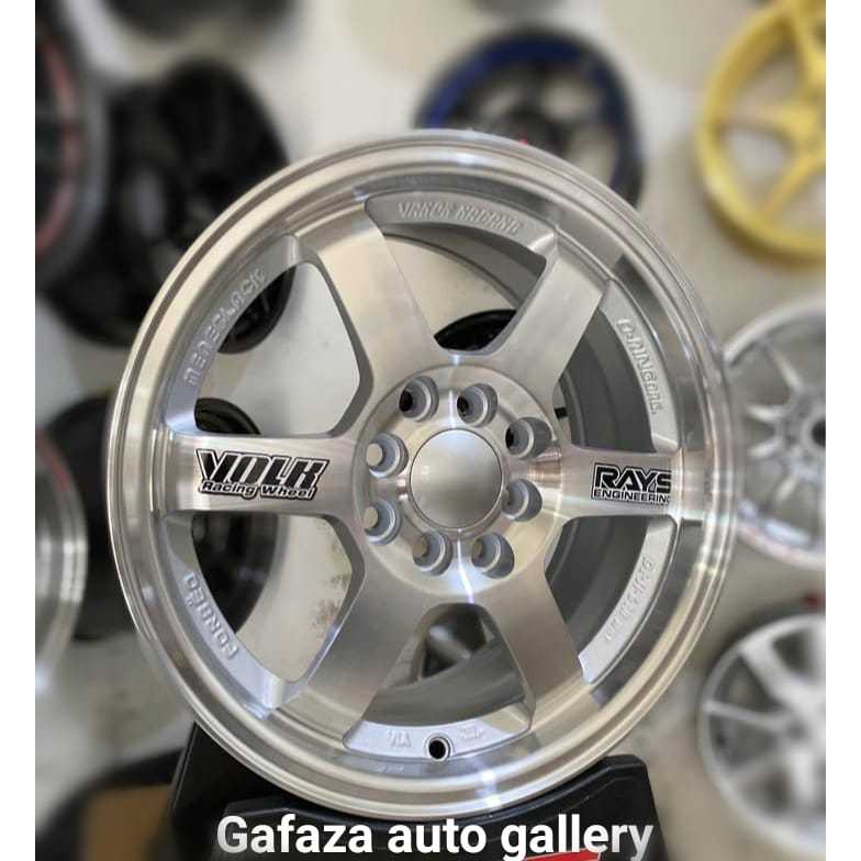 Velg RACING MOBIL RING15 Te37 R15X7 H8X100/114,3 ET40 SILVER POLIS