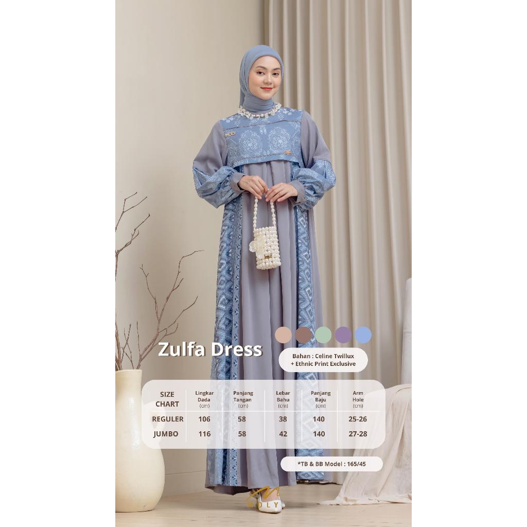 MDLY Baju gamis wanita hari raya Zulfa Dress by MDLY