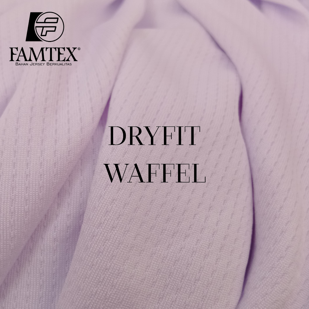 Bahan Kain Drifit Waffel Wafel Putih Premium Polymesh Jersey Premium