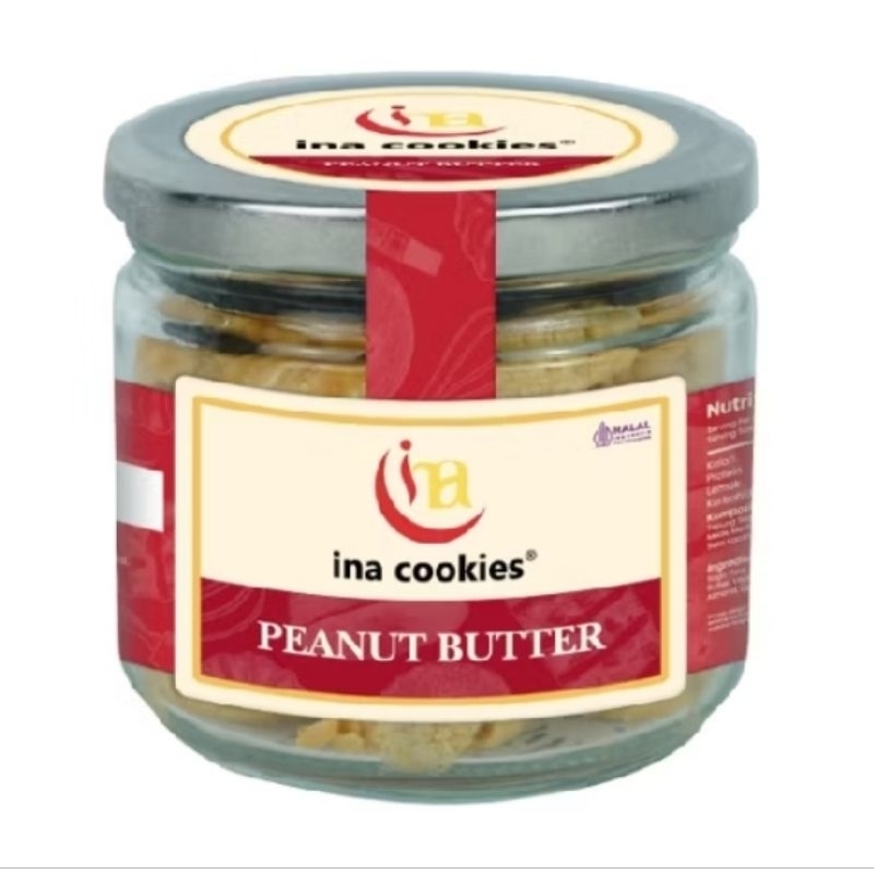 

ina cookies varian PEANUT BUTTER [JAR], (ONLY JABODETABEK INSTANT SEND)