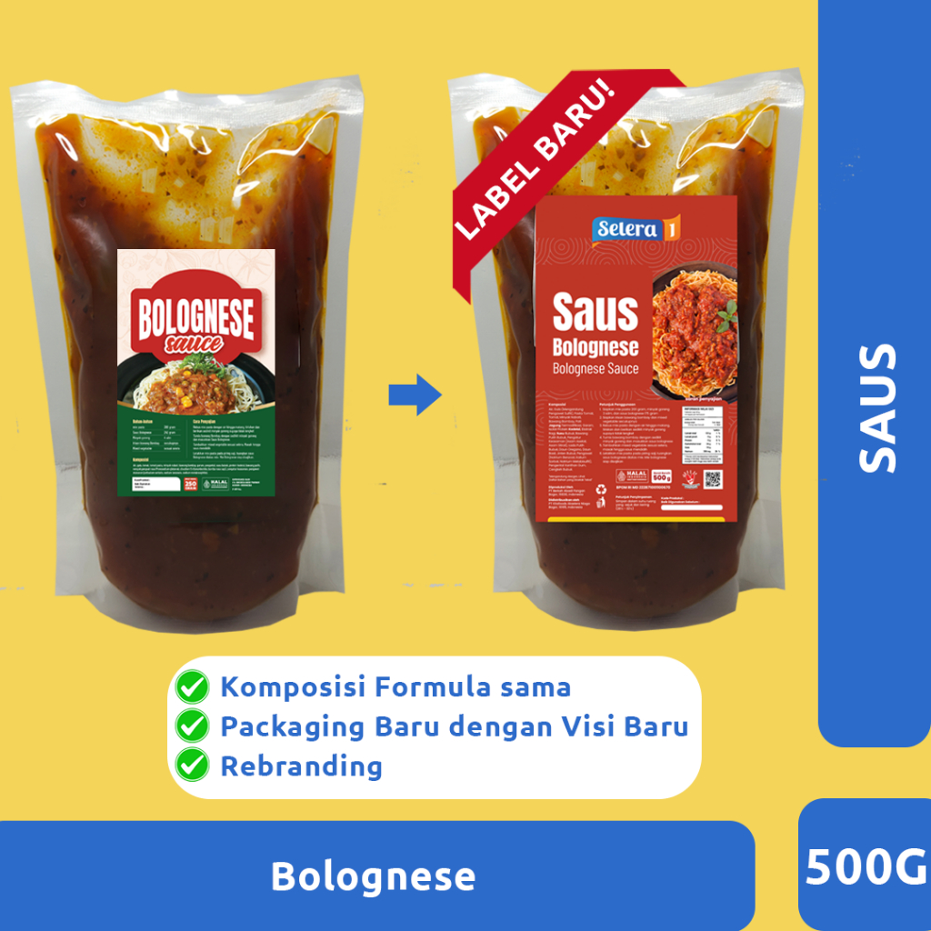 

Bolognese Sauce - Saus Bolognese Selerafood 500gr/Pack