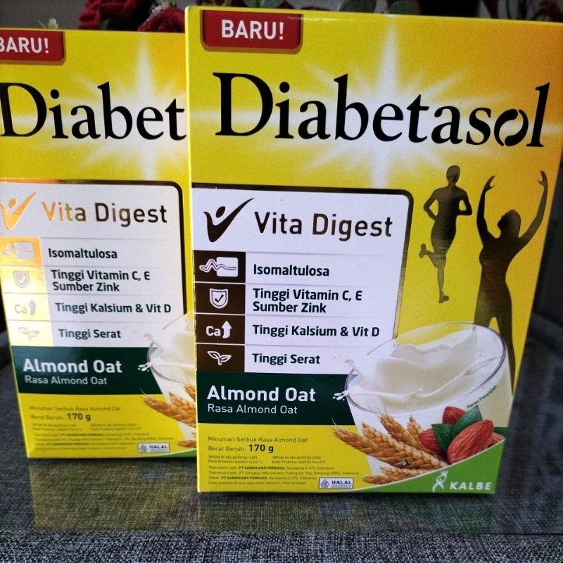 

PROMO CUCI GUDANG! 2 KOTAK DIABETASOL rasa Almond Oat 2x170gr