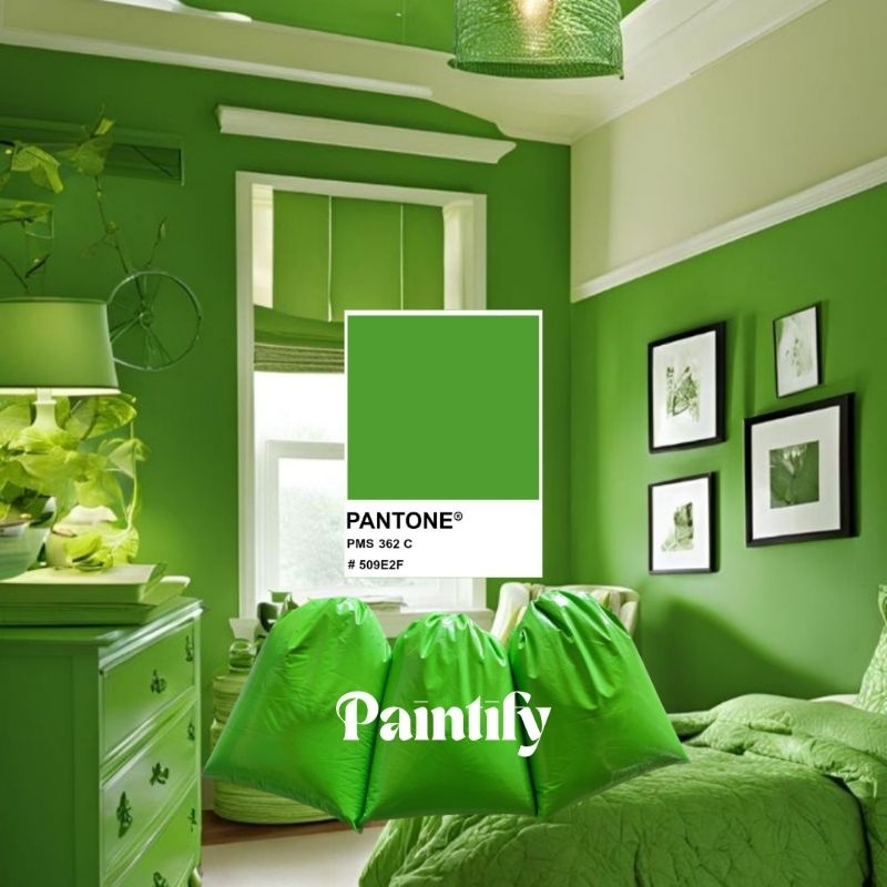 (1KG) Cat Tembok Doff Warna Hijau Pandan by Paintify