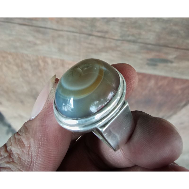 cincin batu akik YAMAN MATA puser mangkok