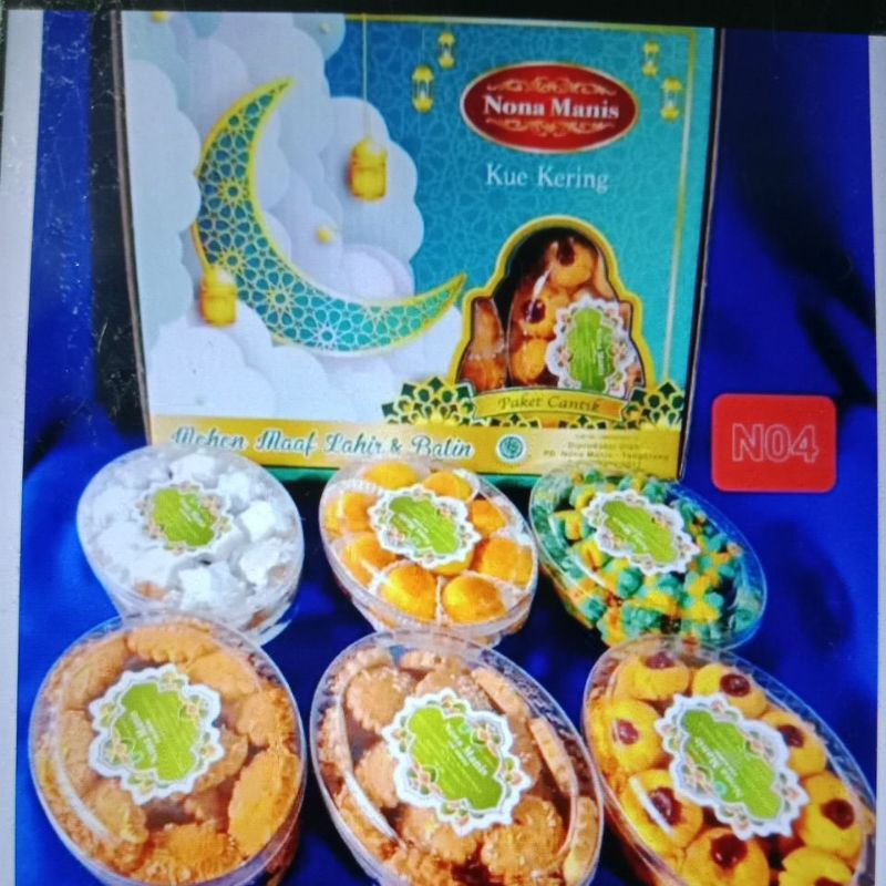 

PROMO PAKET LEBARAN KUE NONA MANIS PAKET CANTIK isi 6 toples