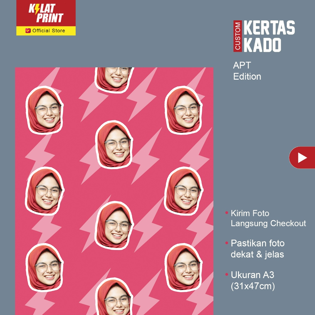 

Kertas Kado Custom Muka Unik Wajah Motif APT Edition