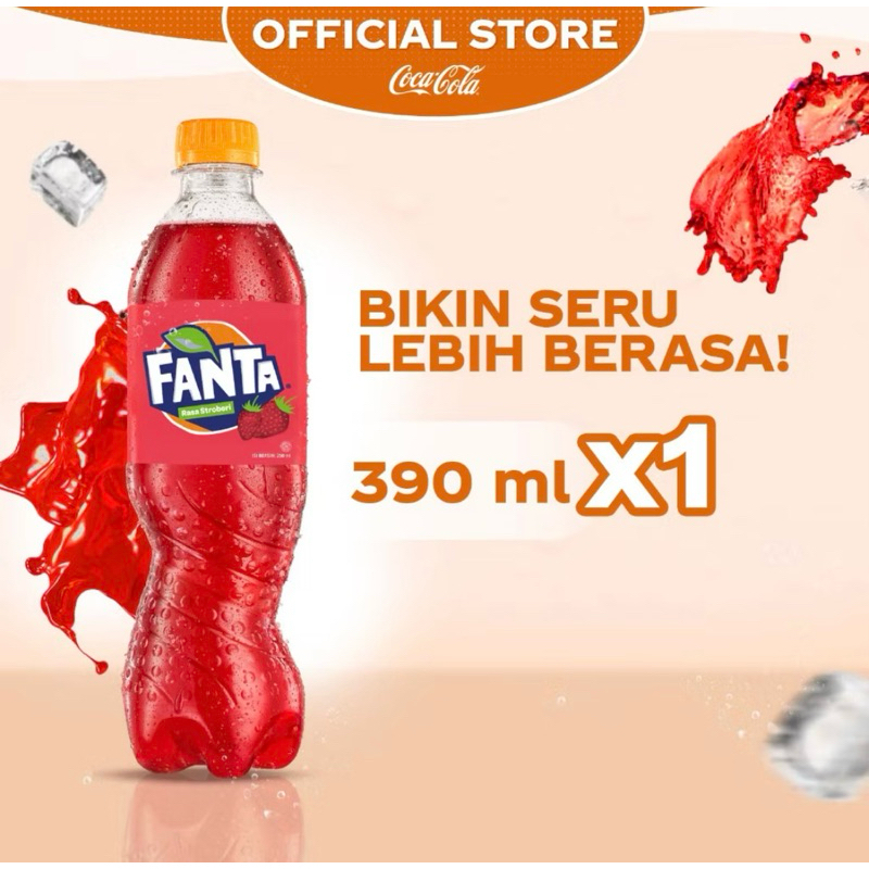 

Fanta minuman soda rasa strawberry 390 ml