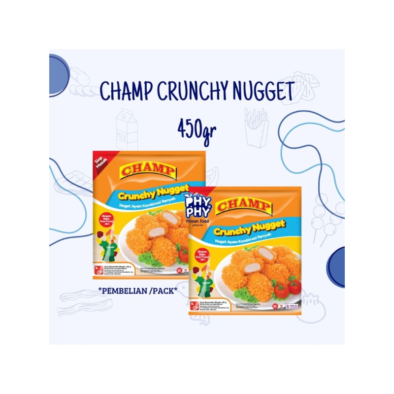 

Nugget Crispy Champ 225gr 450gr | Champ Nugget Crispy 450gr | Champ Nugget Crispy 225gr | Nugget Crispy