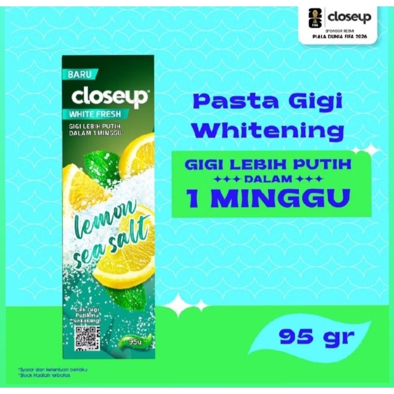 CLOSE UP PASTA GIGI WHITE ATTRACTION LEMON 95GR | MENTHOL FRESH 160GR- ODOL