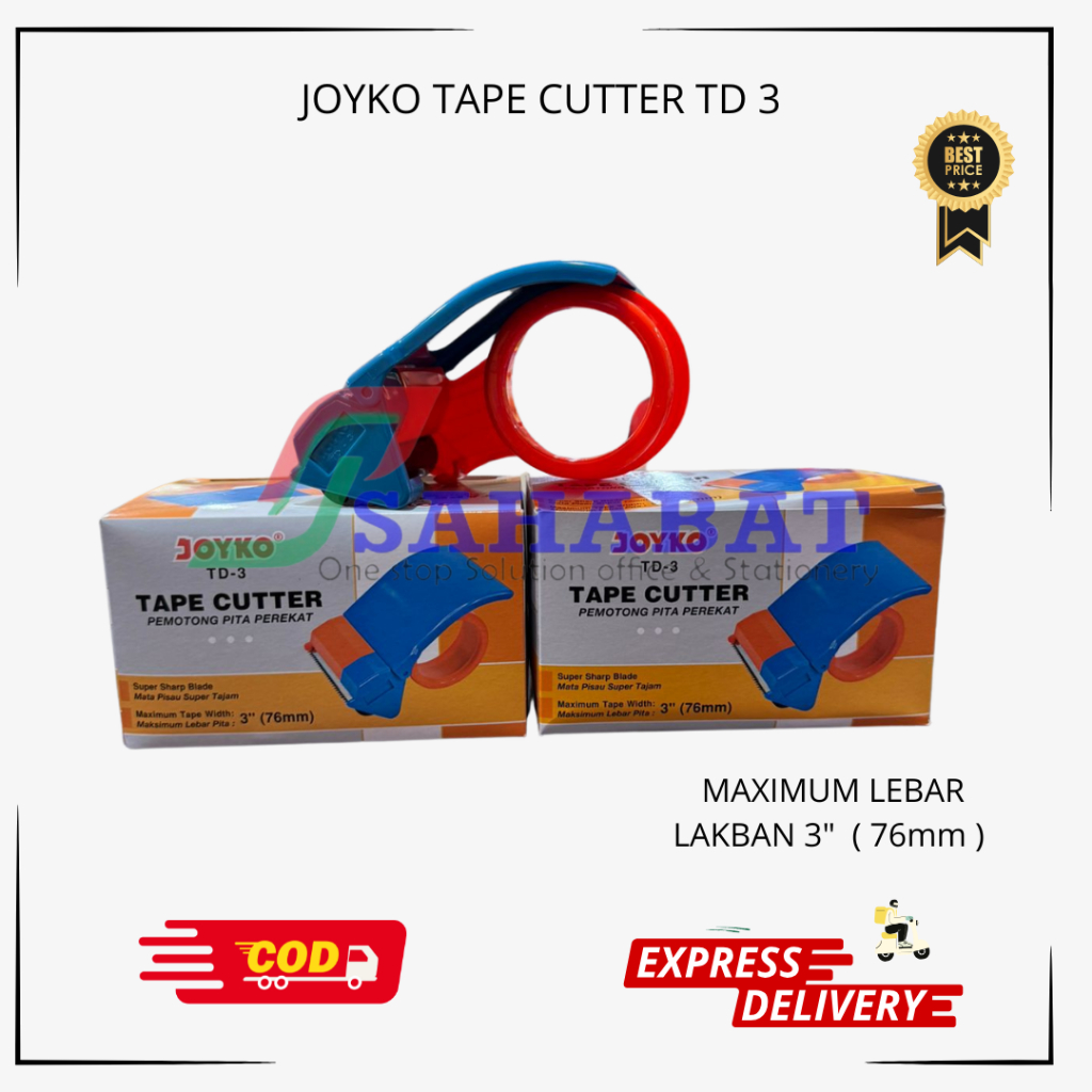 

JOYKO TAPE CUTTER LAKBAN UKURAN 2" S/D 3 " PEMOTONG LAKBAN HARGA GROSIR