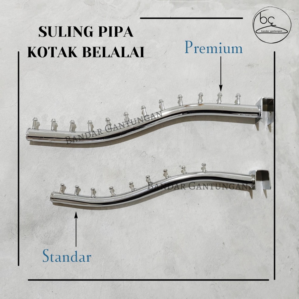 Suling Hanger Besi Pipa Kotak Belalai PREMIUM SUPER  / STANDAR Gantungan Hanger Suling Besi / Suling