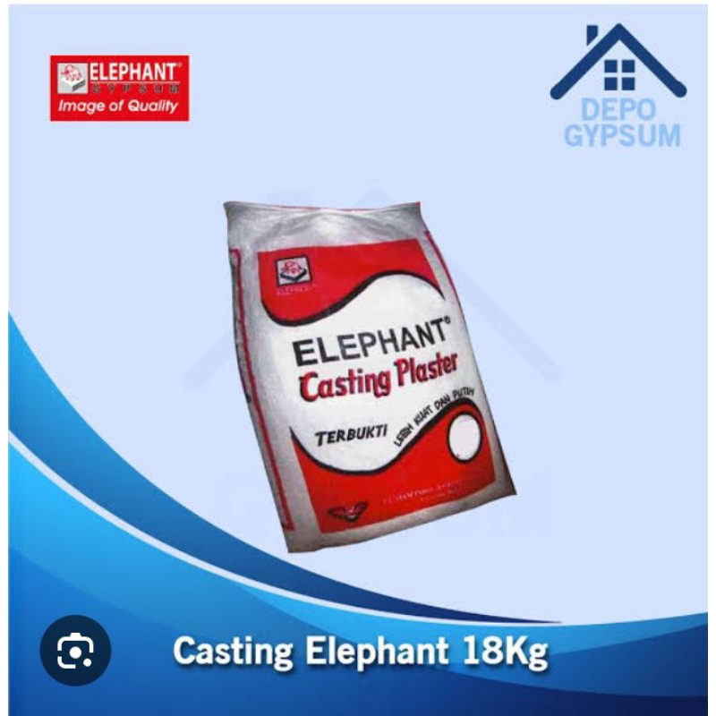 casting gypsum elephant