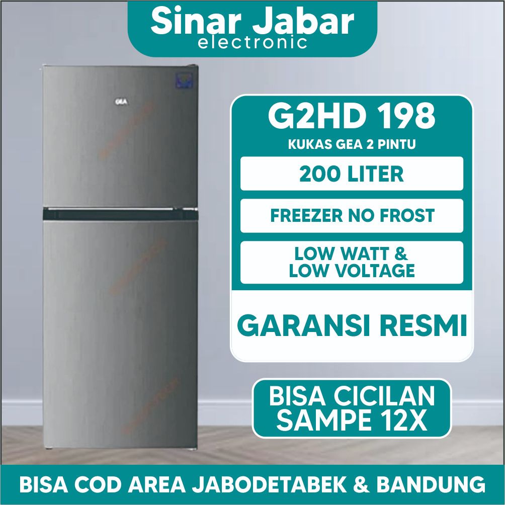 KULKAS GEA G2HD 198 LEMARI ES 2 PINTU G2HD-198 2 PINTU