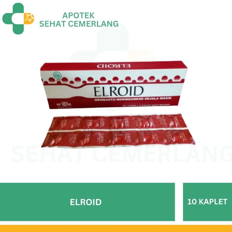ELROID STRIP Obat Wasir (Ambeien) 1 strip isi 10 kaplet