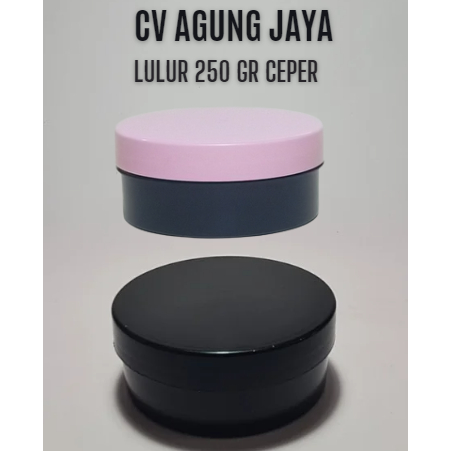 Pot Lulur 250 Gr Hitam / Pot Lulur / Pot Plastik / Cosmetic / Pot / Lulur / Pot 250 Gr