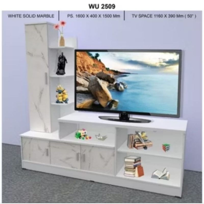 Rak tv/bufet tv 160 rak kiri rak kanan Rak tv lemari hias rak pajangan 160 Rak tv murah Bandung