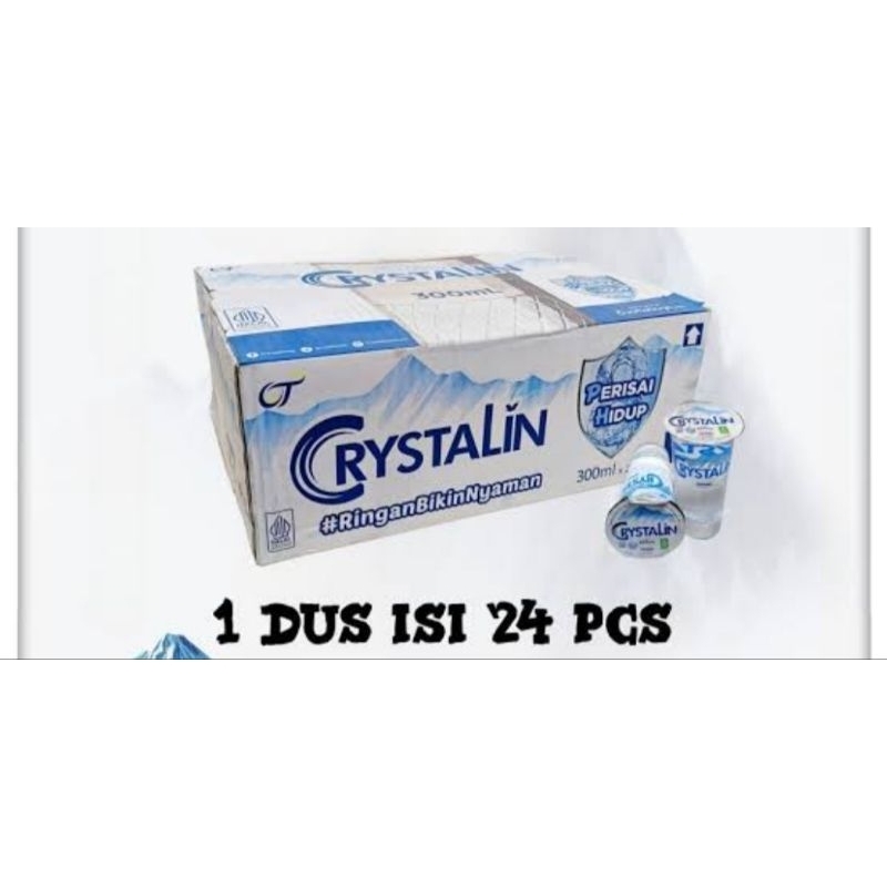

Crystaline air mineral 300 ml isi 24 botol