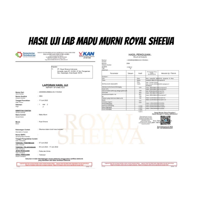 

NG madu murni royal sheeva 1.300gram 100% tanpa campuran hutan akasia