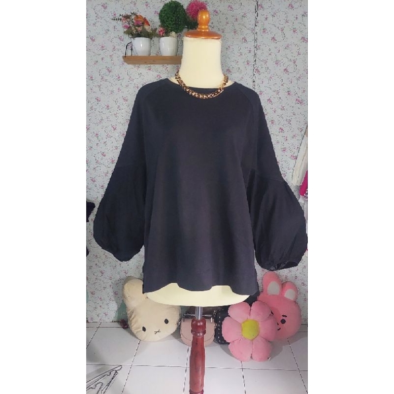 Blouse ATG mix lengan balon