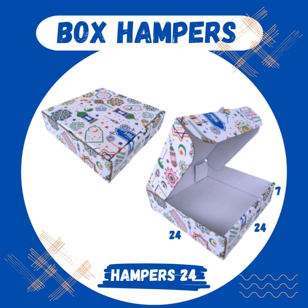 

Kardus Hampers 24x24x7 LD Box Ied Mubarok Dus Idul Fitri Dus Lebaran Packing Kotak Kemasan Karton Polos/Motif