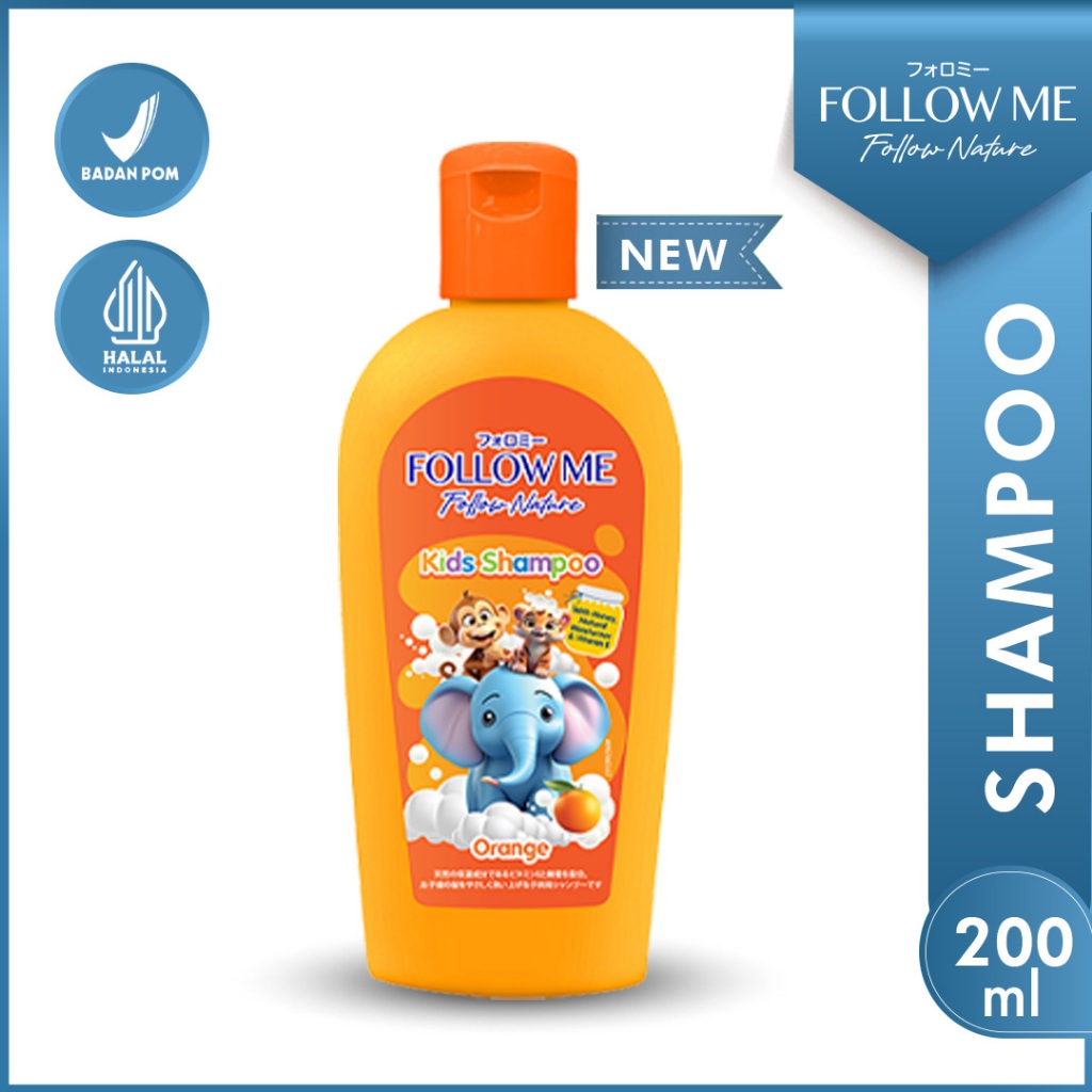 Follow Me Follow Nature Kids Shampoo - Shampo dan Sabun Wangi Jeruk 200Ml