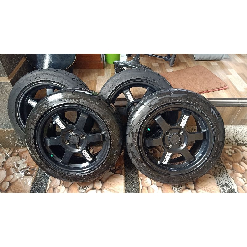 velg bekas calya , brio merk volk rayz type TE 37