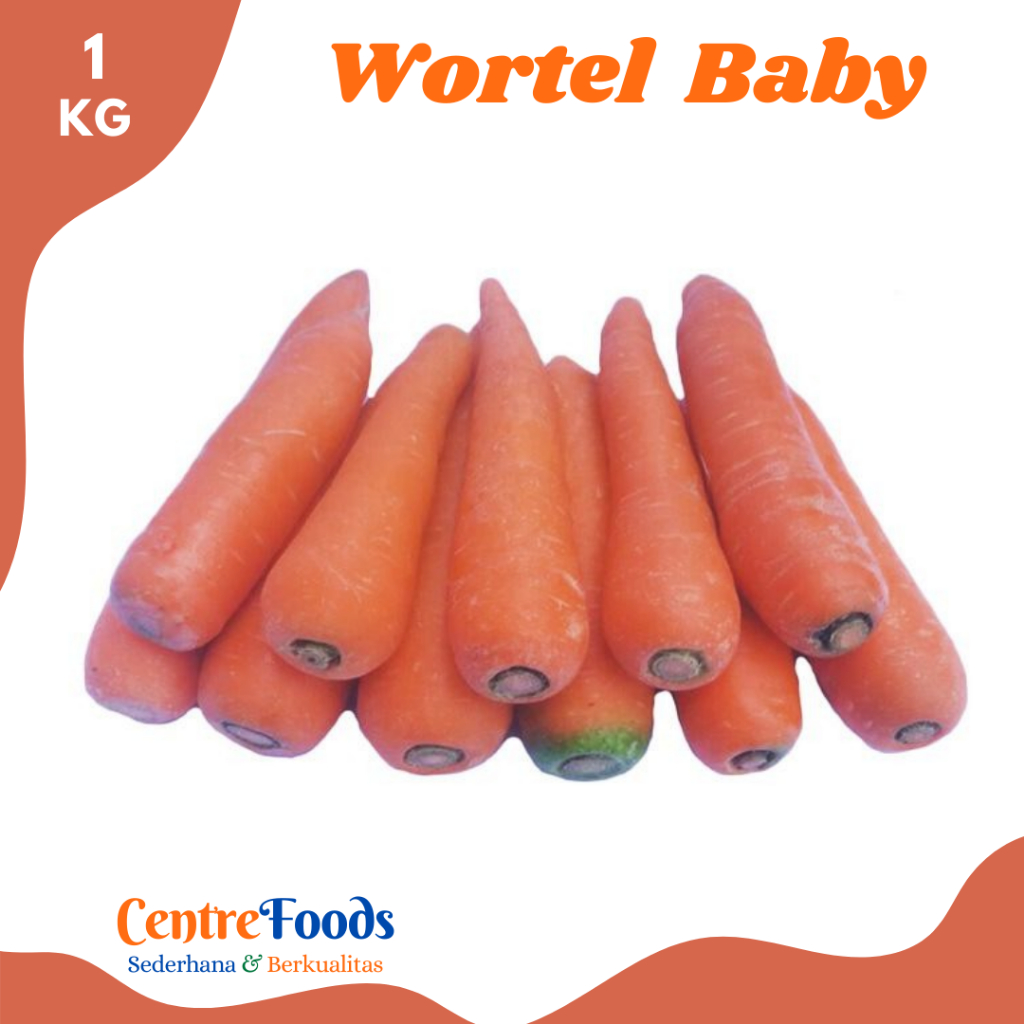 

WORTEL Baby - Sayur Wortel Mini Fresh | 1.000gr [ Harga Per KG ]