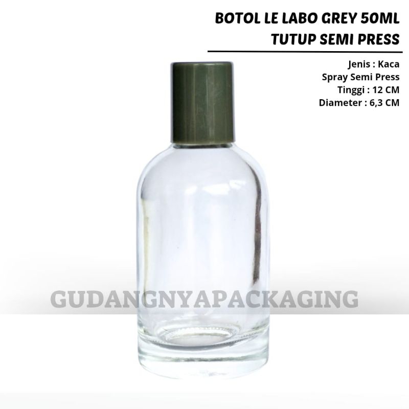 Botol Parfum Le Labo 50ML Semi Pres - Botol Parfum Kosong Le Labo - Botol Le Labo 50ML