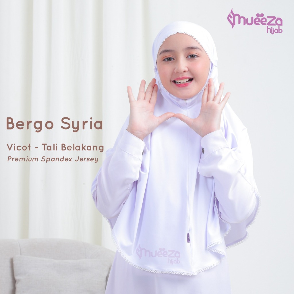 Grosir Jilbab Krudung Instan Anak Sekolah SMP SMA Remaja Bergo Syria L Mueeza Hijab Tali Belakang