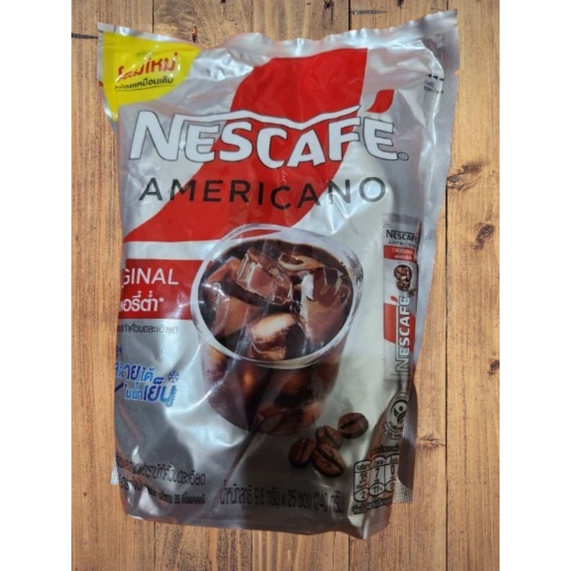 

Kopi Thailand Nescafe_e American_o Rasa Original 1 pack ( 9.6 gram x 25 sachet)