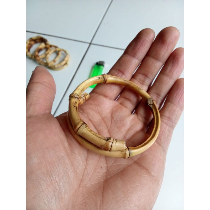 gelang etnik gelang bambu gelang bambu kuning