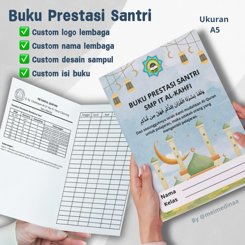 Buku Prestasi Membaca Santri TPA TPQ / Buku Prestasi Ngaji  / Buku Prestasi Mengaji al-Qur'an