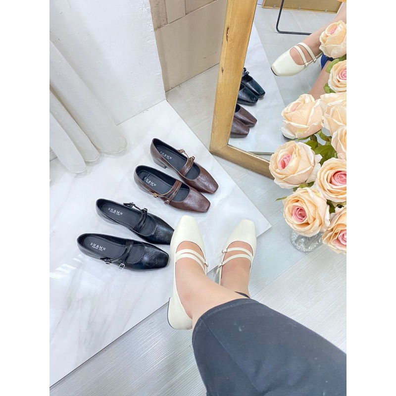 S09 SEPATU FLATSHOES WANITA FASHION GUANGZHOU HAK 2CM SIMPLE ELEGANT