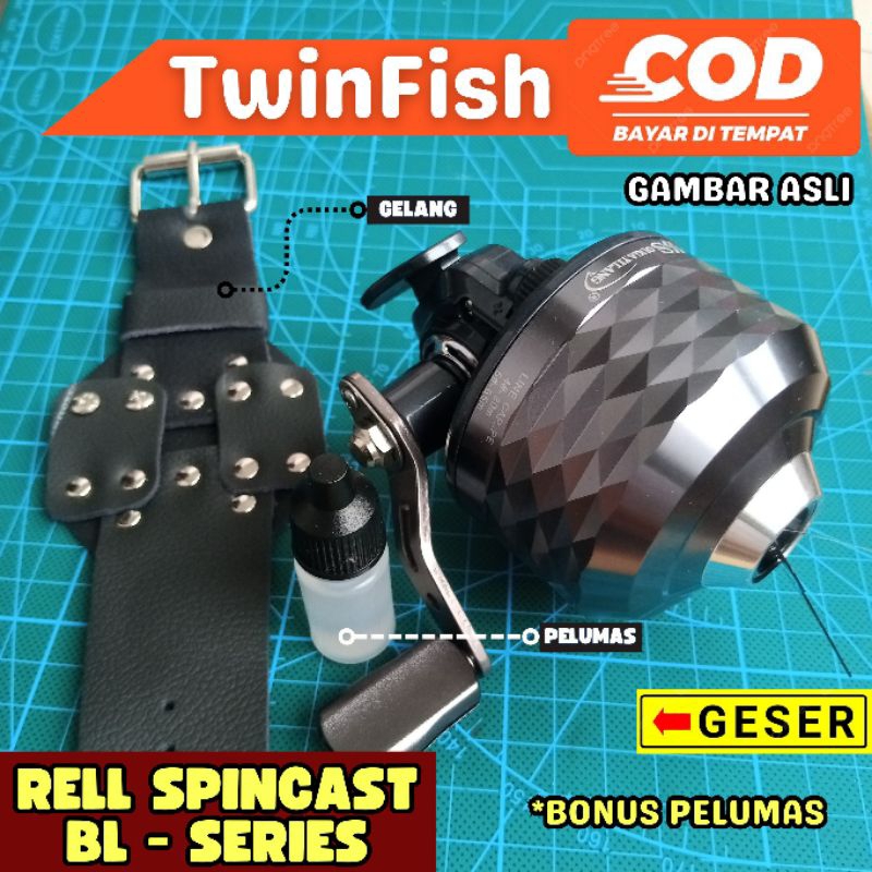 rel ketapel ikan SATU SET rell pancing rell spincast seri BL GULUNGAN PANCING