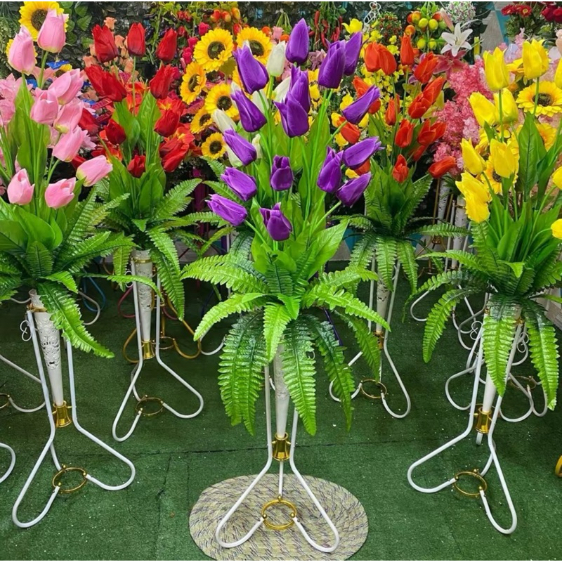 (satu set) RANGKAYAN BUNGA TULIP JUMBO/BUNGA SUDUT