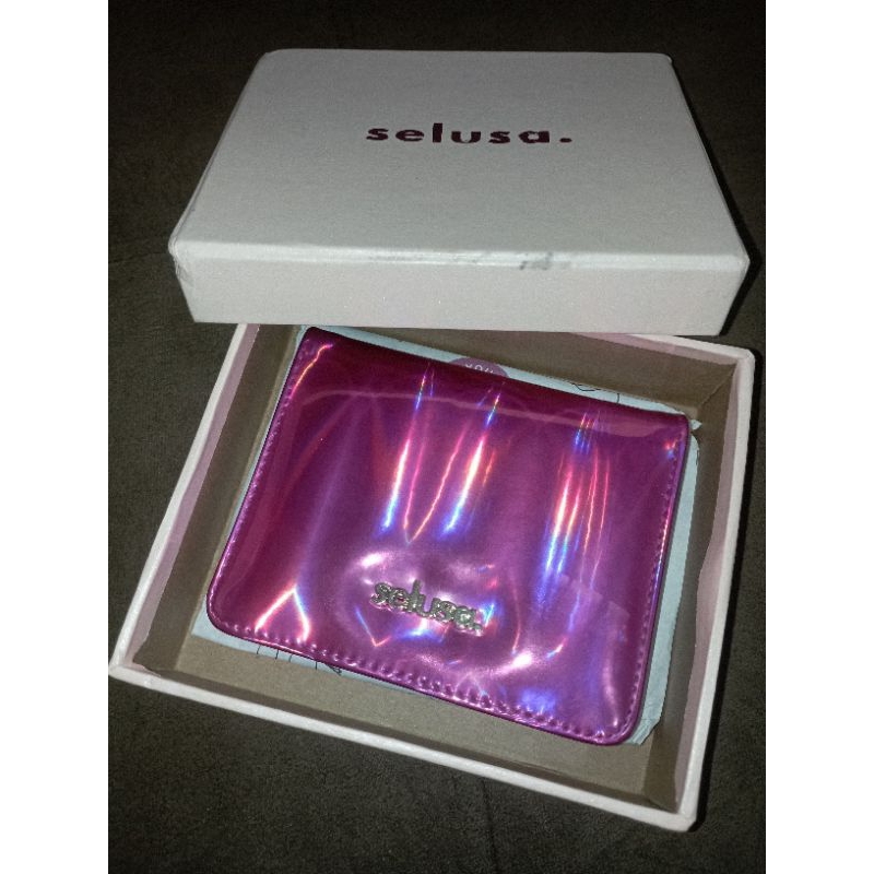 [READY] SELUSA VIONNY WALLET HOLOGRAM HOLO FUSCHIA DOMPET WARNA PINK