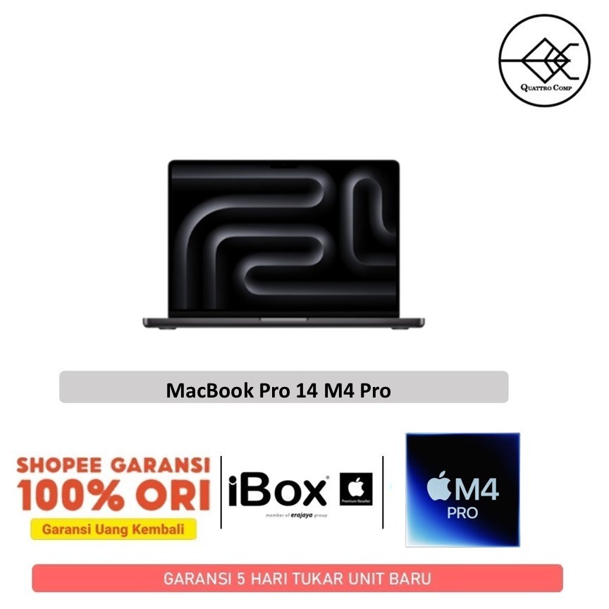 MACBOOK PRO 14 M4 PRO 16C GPU 24GB 512GB 12C CPU 14.0 -MX2H3ID