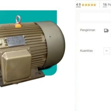 

Dinamo Penggerak WIPRO 1/2 HP 4P 1450 RPM Electromotor Lambat 0.5 4 P