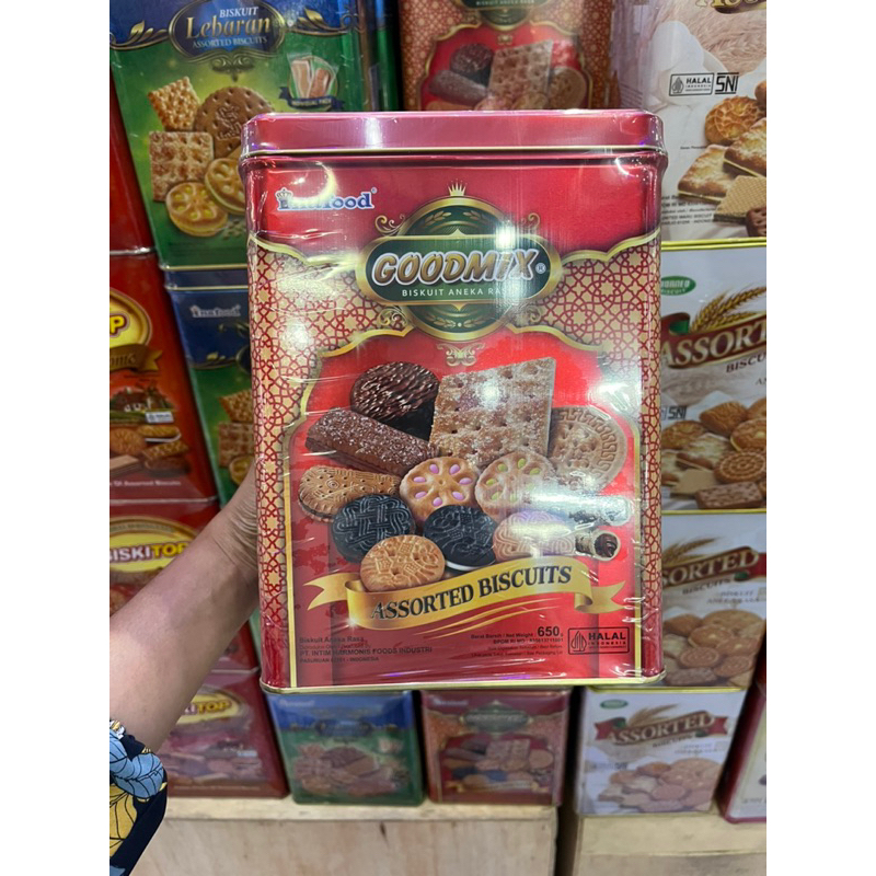 

Inafood Goodmix Assorted Biscuits Merah 750gr | Jajan Kaleng | Jajan Lebaran