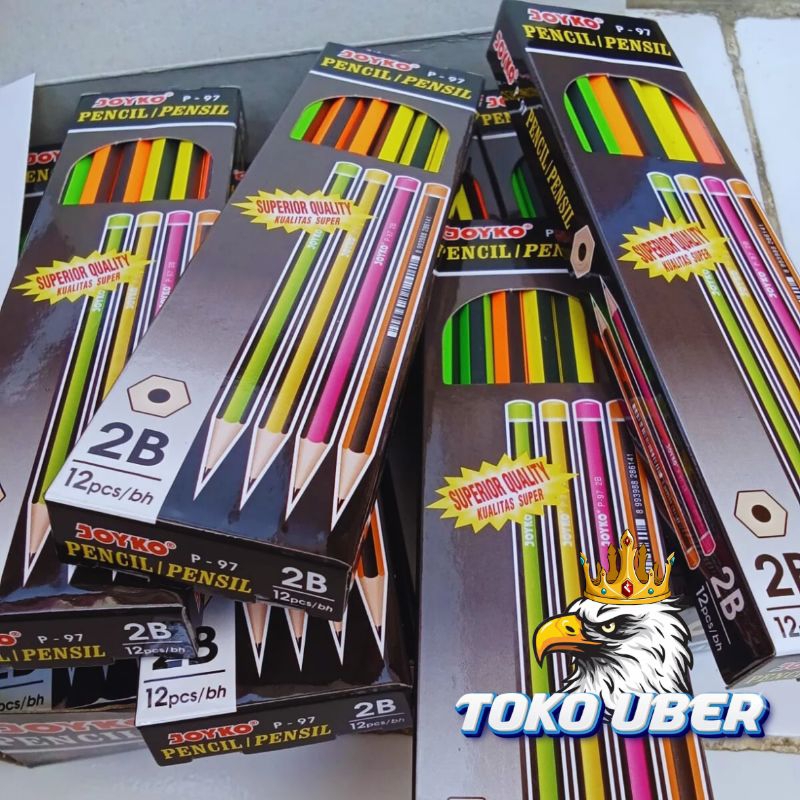 

1 Lusin Pensil 2B Joyko P-97 Paket Hemat Untuk Usaha Perpack Isi 12pcs