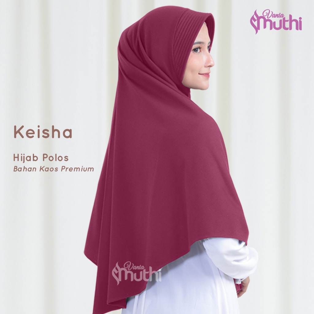 Grosir Hijab Jilbab Instan Anak SMP SMA Remaja Dewasa Bergo Polos Keisha XL Bahan Kaos Vania Muthi