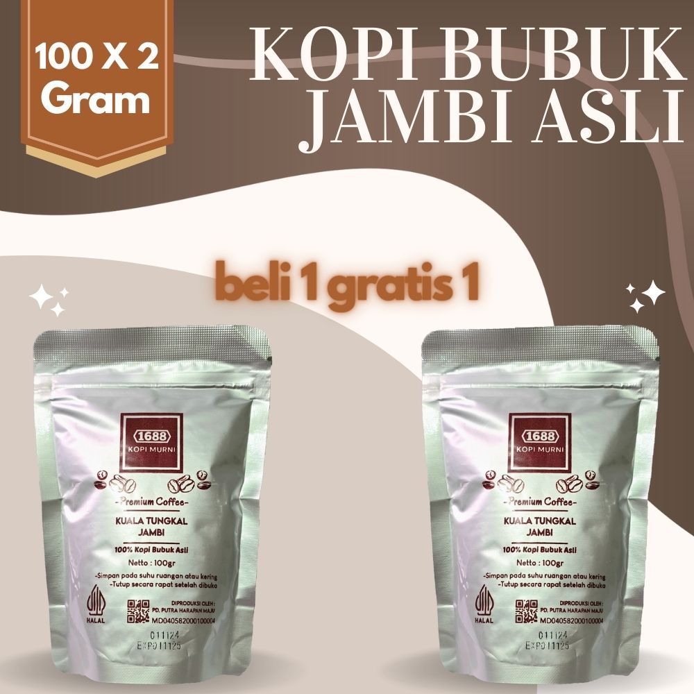 

Kopi Bubuk Jambi Asli 100gr x 2