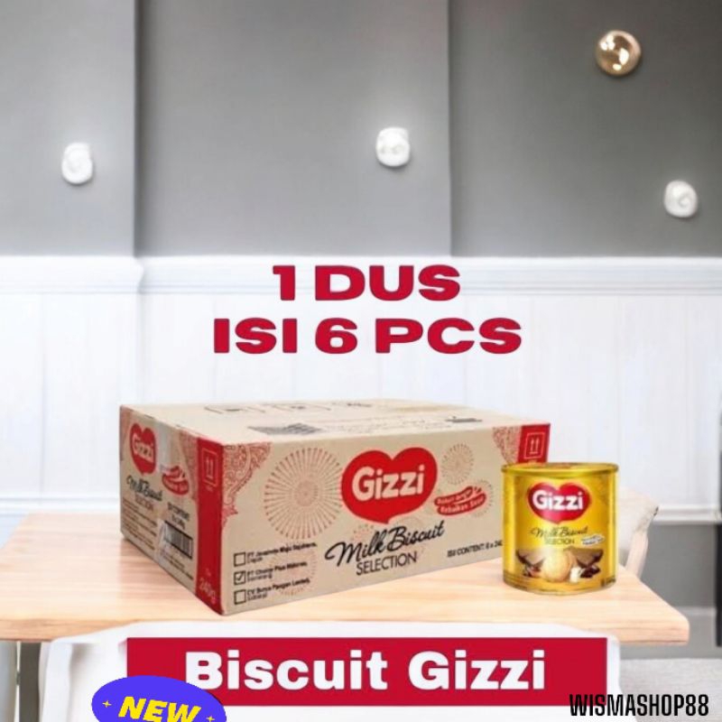 

GIZZI WAFER MILK SELECTION 240 GRAM ( 1 DUS ISI 6 KALENG ) / KUE LEBARAN