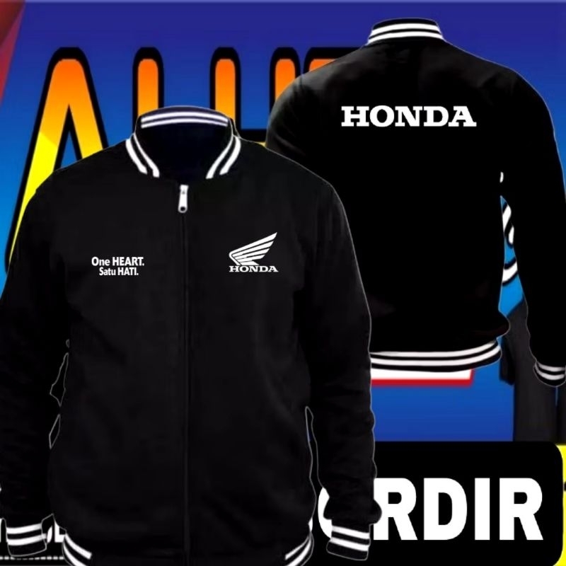 Jaket bordir Honda Jaket Honda Jaket motor Honda jaket varsity Honda Jaket baseball Honda Jaket kerj