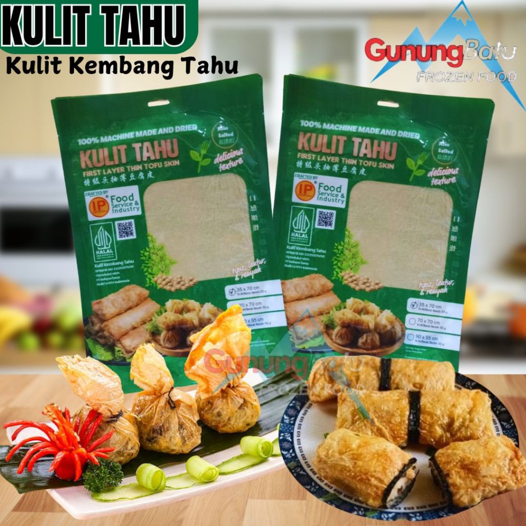 

INDOPERTAMA KULIT TAHU/KULIT KEMBANG TAHU UK35X70CM/UK90X55CM (HALAL)