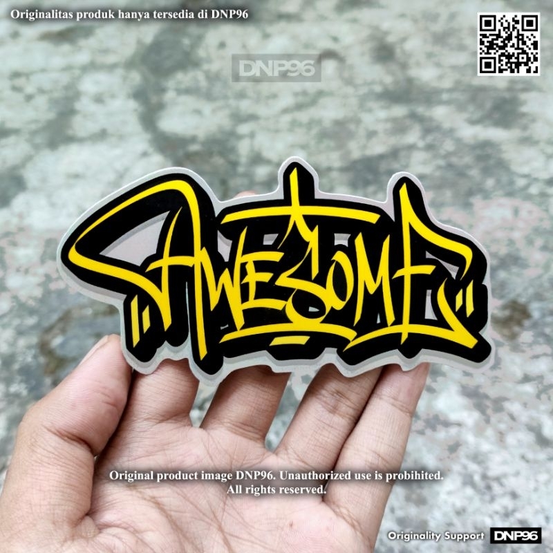 

Stiker Grafiti Sticker Graffiti AWESOME / Sticker Helm / Sticker Aesthetic / Sticker Tahan Air